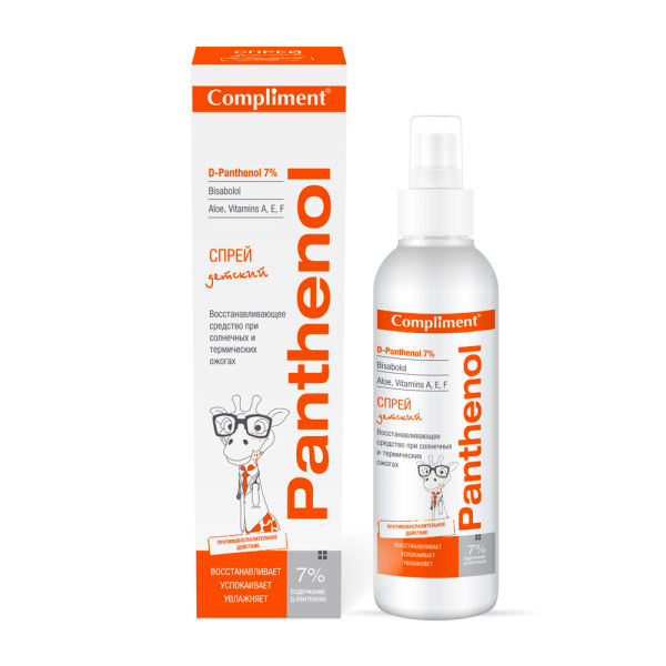 Спрей для тела Compliment Panthenol детский 3+ восстанавливающий 150мл р