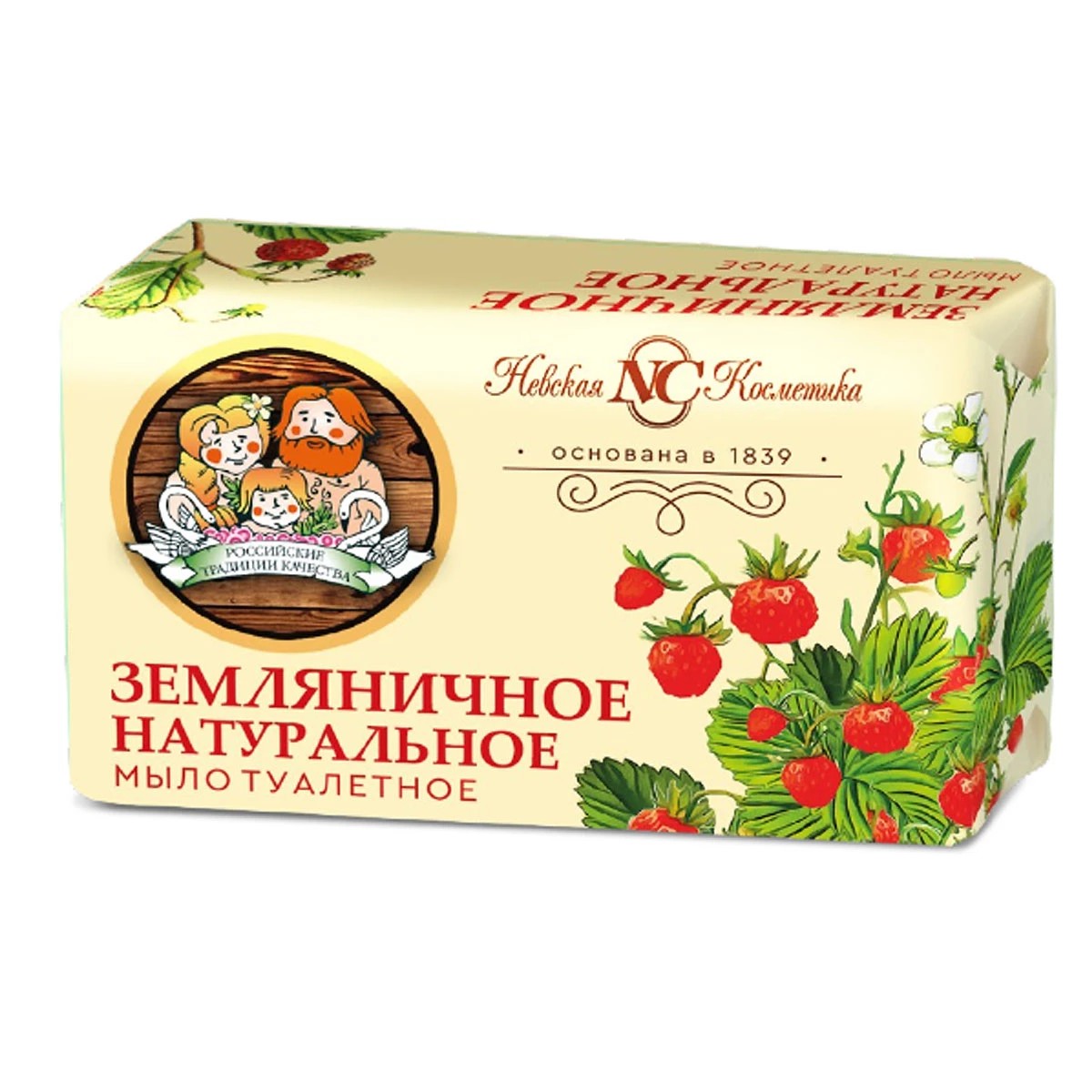 Мыло Невская Косметика Земляничное Натуральное 180г