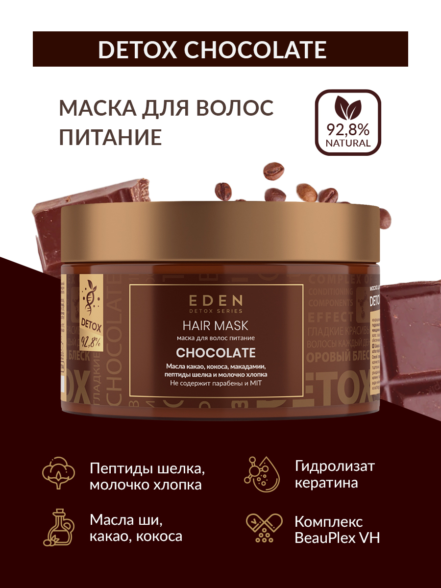 Маска для волос Eden Detox Chocolate 250мл - в интернет-магазине tut-beauty.by