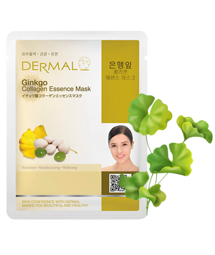 Маска для лица Dermal Gingko Collagen гинго билоба и коллаген 23г - в интернет-магазине tut-beauty.by
