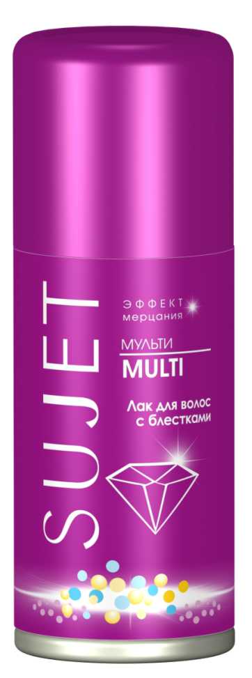 Лак для волос SUJET с блестками мульти 100мл