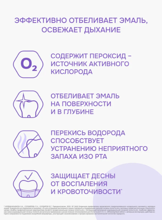 Ополаскиватель R.O.C.S. Black Edition отбеливающий 400мл