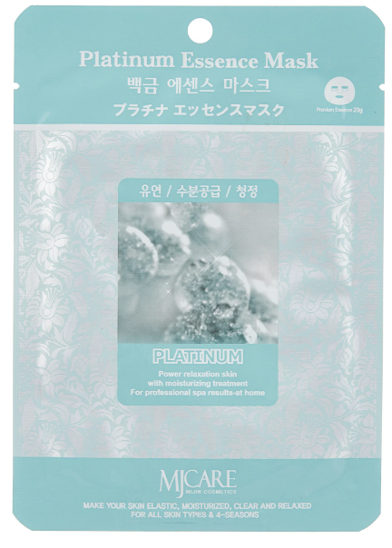 Маска для лица Mjcare Platinum тканевая с платиной 23г р - в интернет-магазине tut-beauty.by
