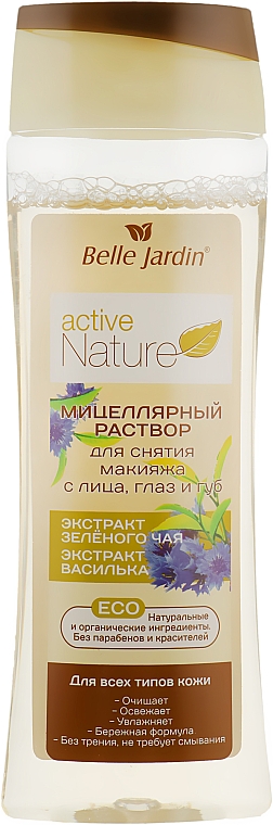 Мицеллярная вода Belle Jardin Active Nature для снятия макияжа с лица глаз и губ 250мл