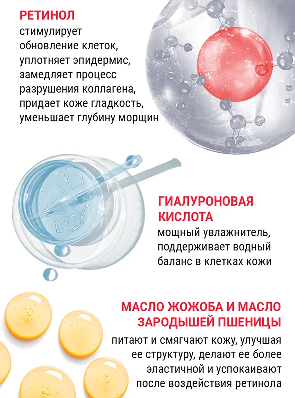 Крем-гель для глаз Novosvit ретинол 30мл - в интернет-магазине косметики tut-beauty.by