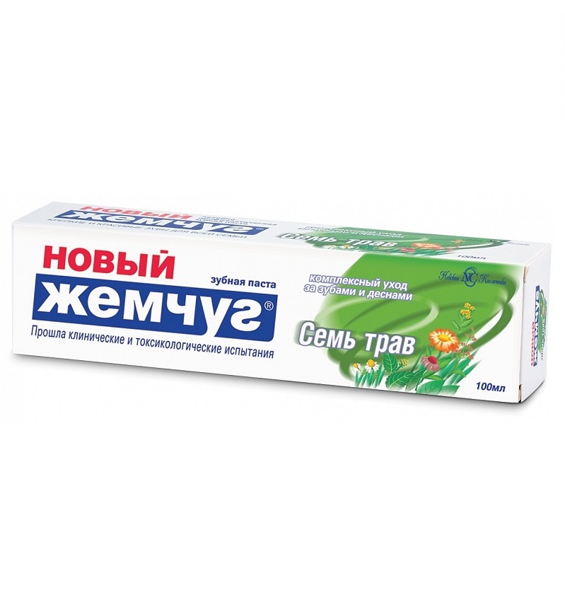 Зубная паста Новый Жемчуг семь трав 100мл - купить в интернет-магазине tut-beauty.by.