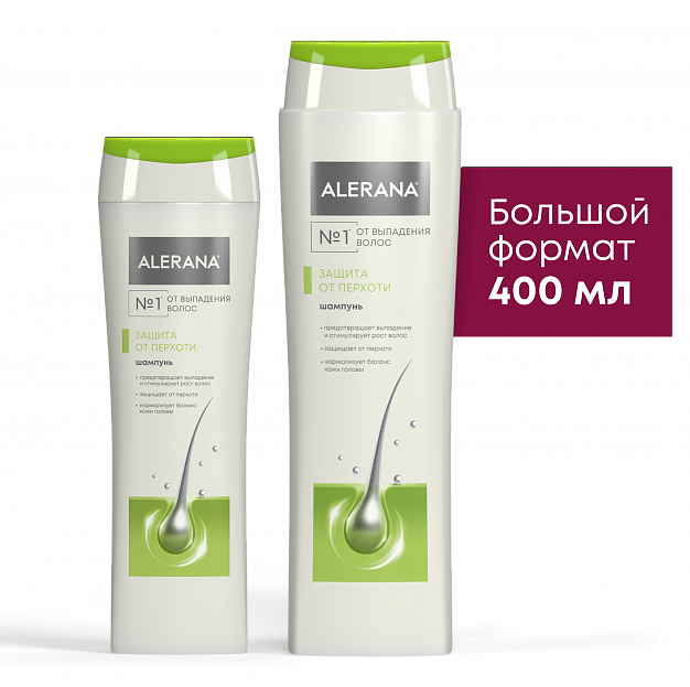 Шампунь для волос Alerana от перхоти 400мл - в интернет-магазине tut-beauty.by