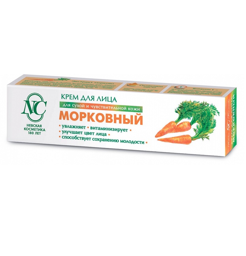 Крем для лица Невская Косметика морковный 40мл - в интернет-магазине tut-beauty.by. Оптовые цены. Скидки.