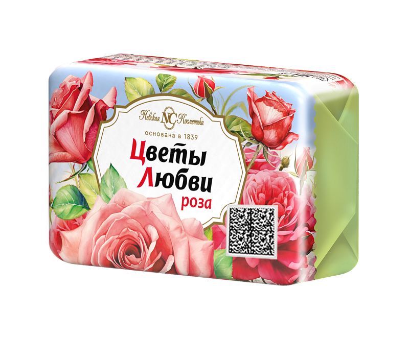 Мыло Невская Косметика Цветы любви Роза 90гр