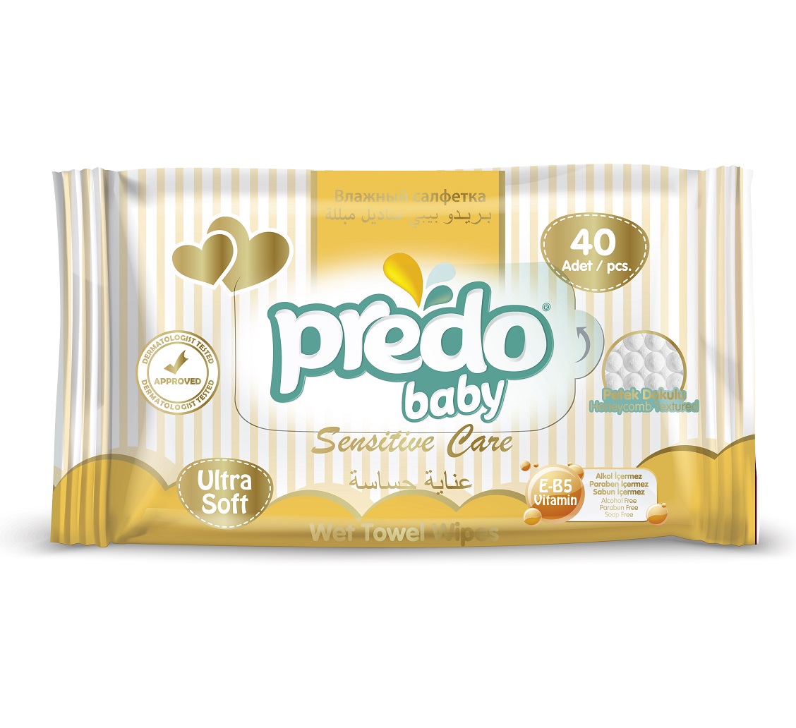 Салфетки Predo Wet Wipes влажные 40шт