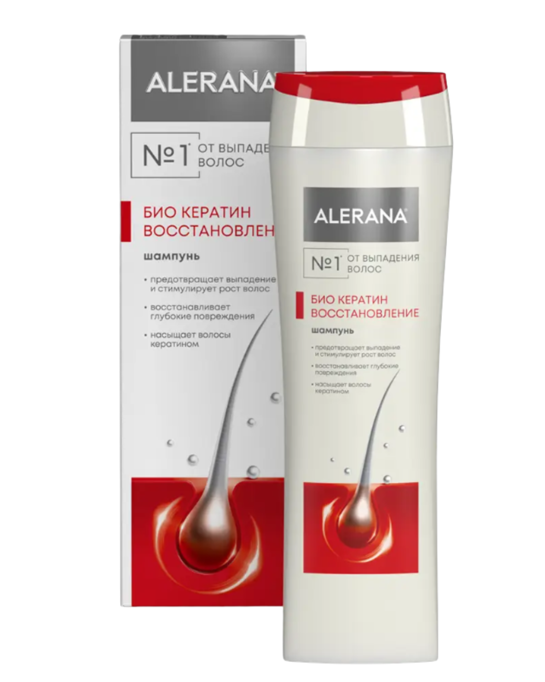 Шампунь для волос Alerana БИО Кератин восстановление 250мл - в интернет-магазине tut-beauty.by