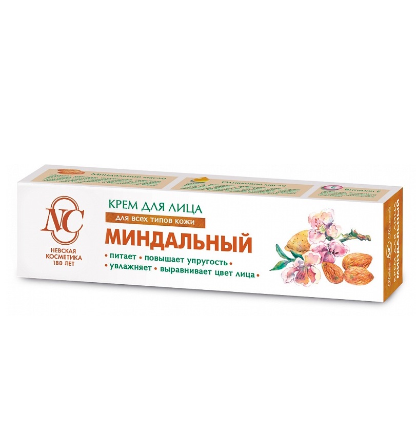 Крем для лица Невская Косметика миндальный 40мл - в интернет-магазине tut-beauty.by. Оптовые цены. Скидки.