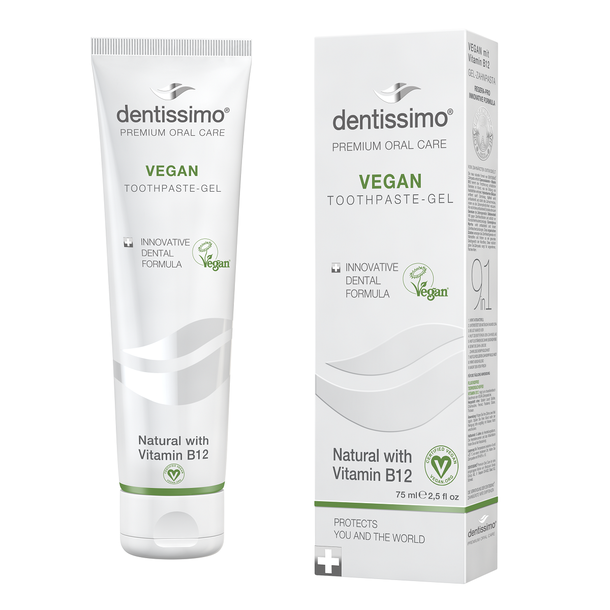 Зубная паста Dentissimo Vegan With Vitamin B12 Toothpaste веган с витамином В12 75мл - купить в интернет-магазине tut-beauty.by.