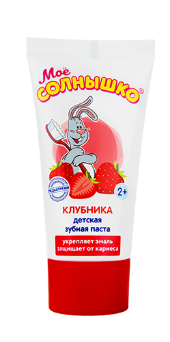 Зубная паста Моё Солнышко гелевая аромат клубники 75г