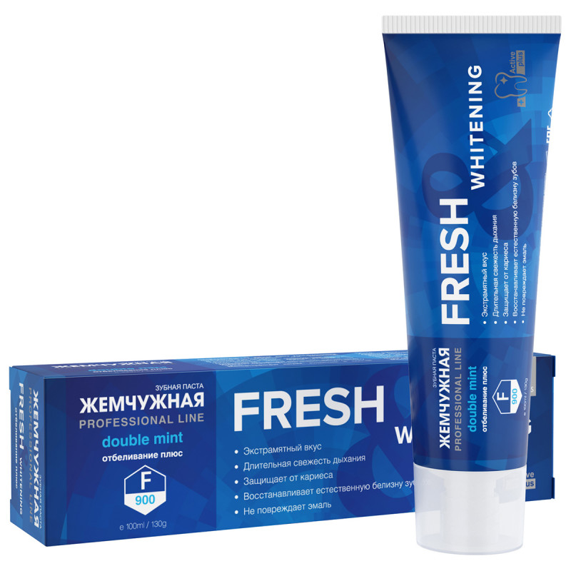 Зубная паста Жемчужная Prof Fresh & Whitening отбеливание плюс 100мл р