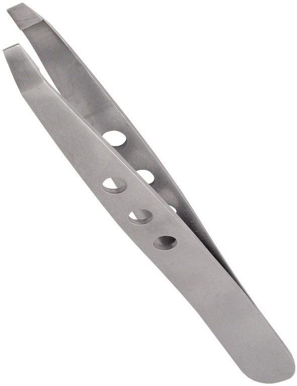Пинцет Silver Star АТ-965 косой с отверстиями