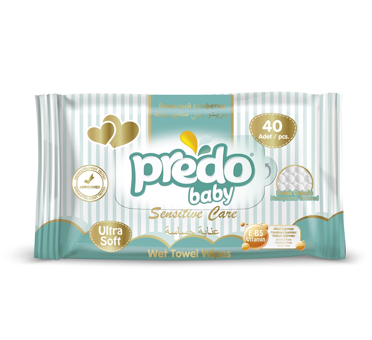 Салфетки Predo Wet Wipes влажные 40шт