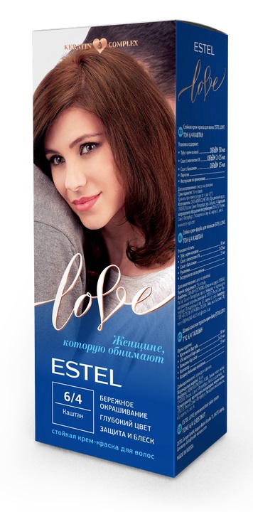 Краска для волос Estel Love тон 6.4 каштан 115мл