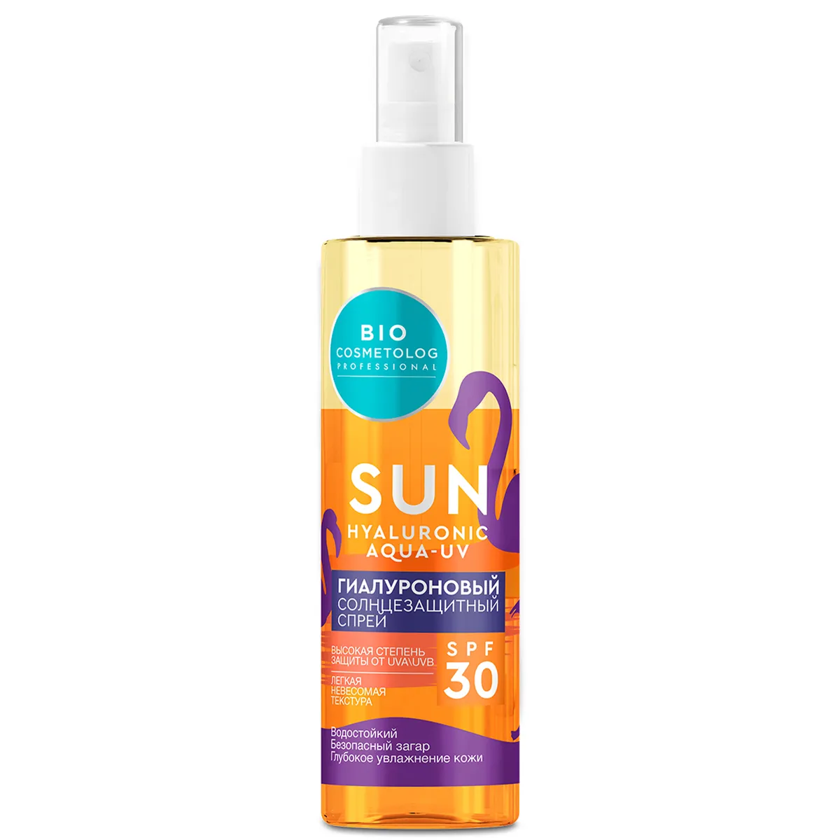 Спрей солнцезащитный  Bio Cosmetolog Professional SPF30 гиалуроновый 190мл - в интернет-магазине tut-beauty.by