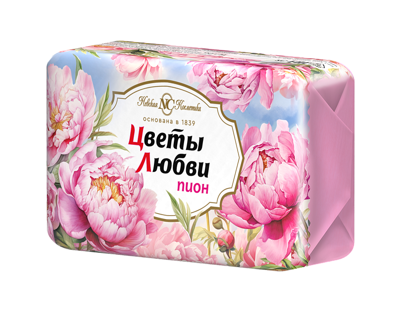 Мыло Невская Косметика Цветы любви Пион 90гр
