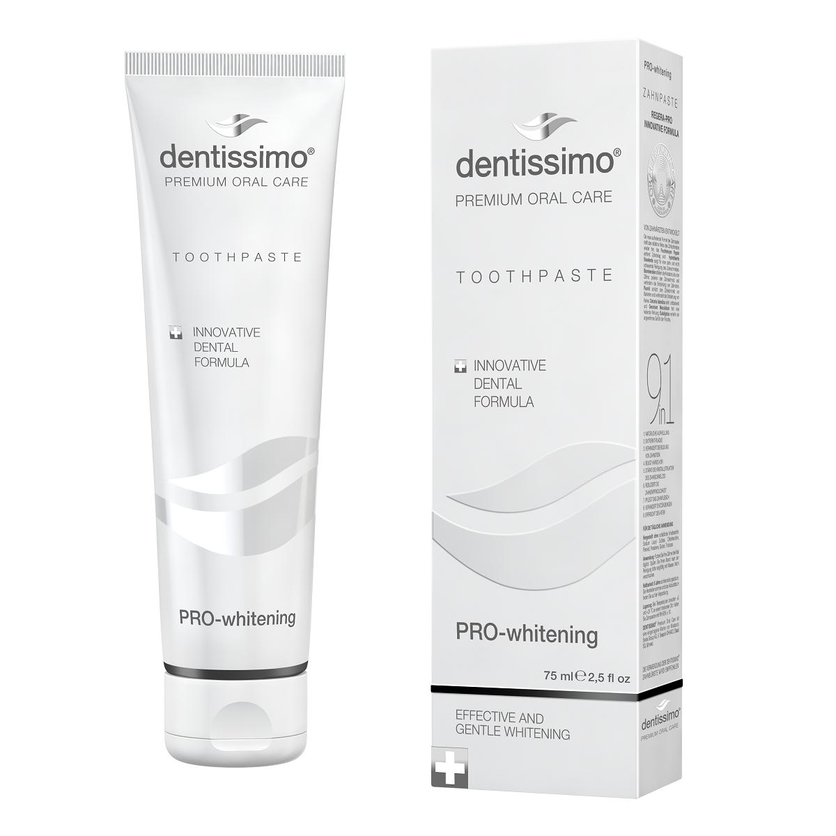 Зубная паста Dentissimo Pro-Whitening Toothpaste ПРО отбеливание 75мл - купить в интернет-магазине tut-beauty.by.