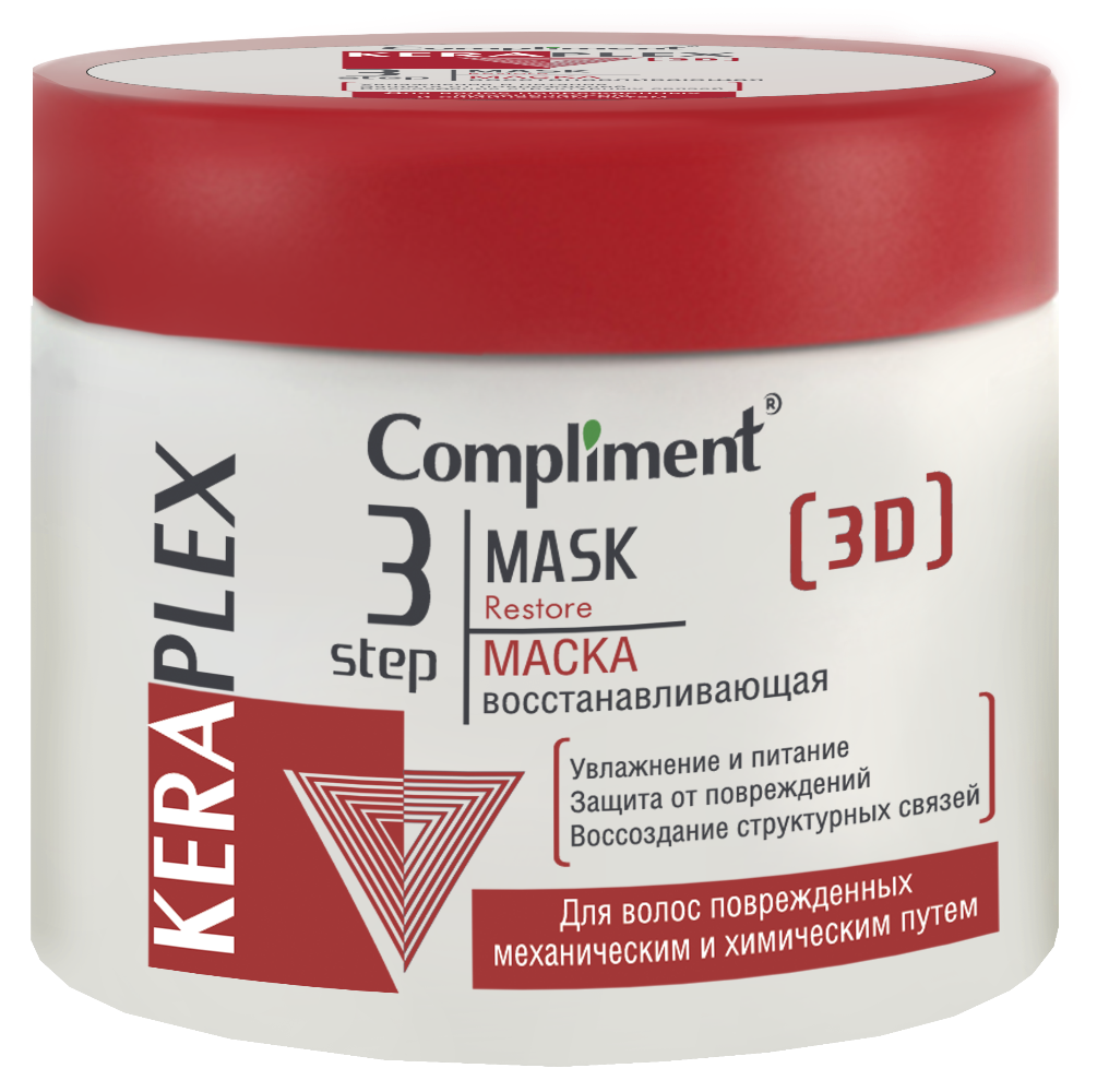 Маска для волос Compliment Keraplex 3D восстанавливающая 300мл