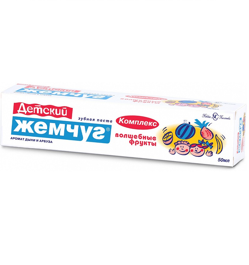 Зубная паста Детский Жемчуг детская волшебные фрукты 50мл - купить в интернет-магазине tut-beauty.by.