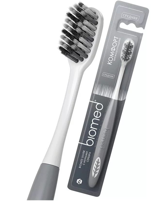 Зубная щетка Biomed Silver средняя