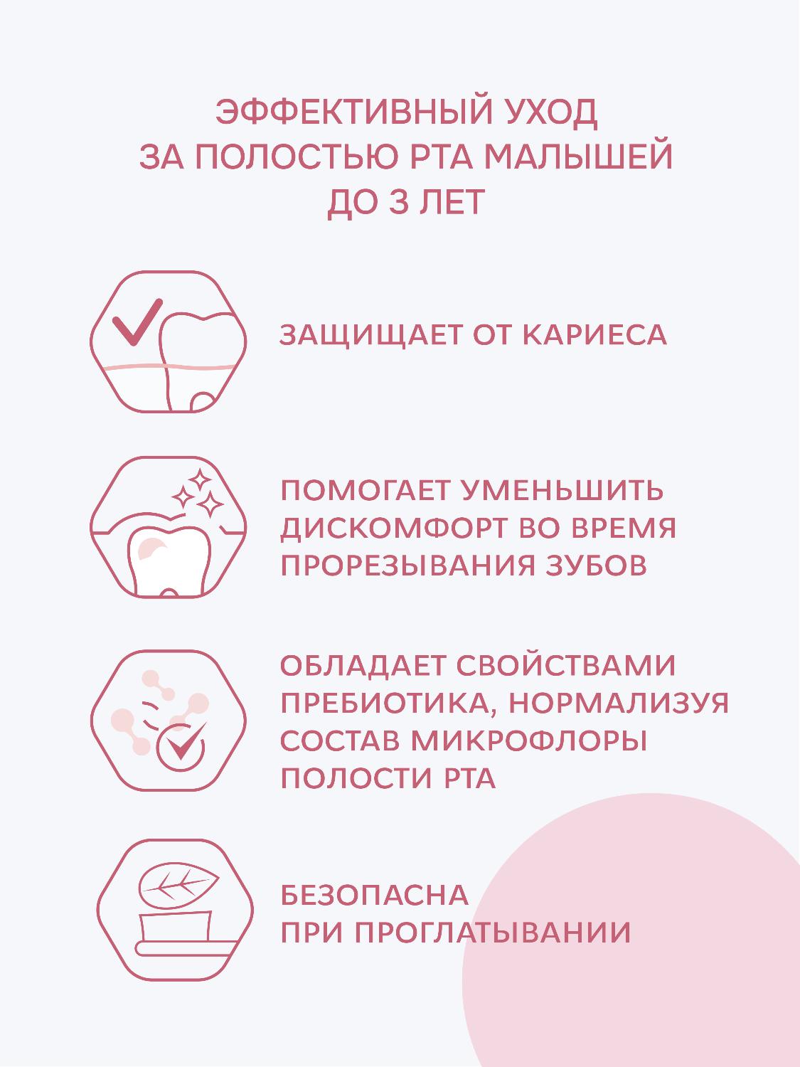 Зубная паста R.O.C.S. Pro Baby от 0 до 3 лет минеральная защита и нежный уход 45г