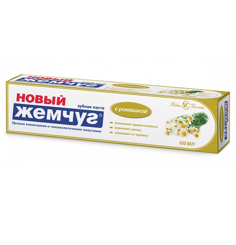Зубная паста Новый Жемчуг с ромашкой 100мл - купить в интернет-магазине tut-beauty.by.