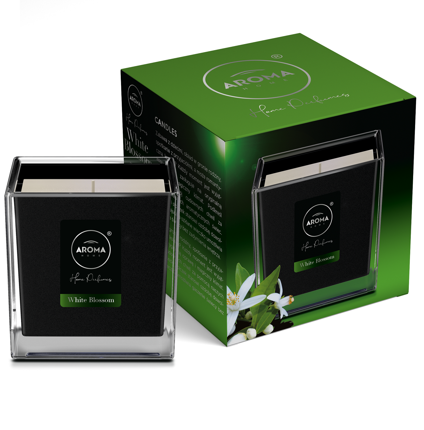 Ароматизированная свеча Aroma Home White Blossom 155г р - в интернет-магазине tut-beauty.by
