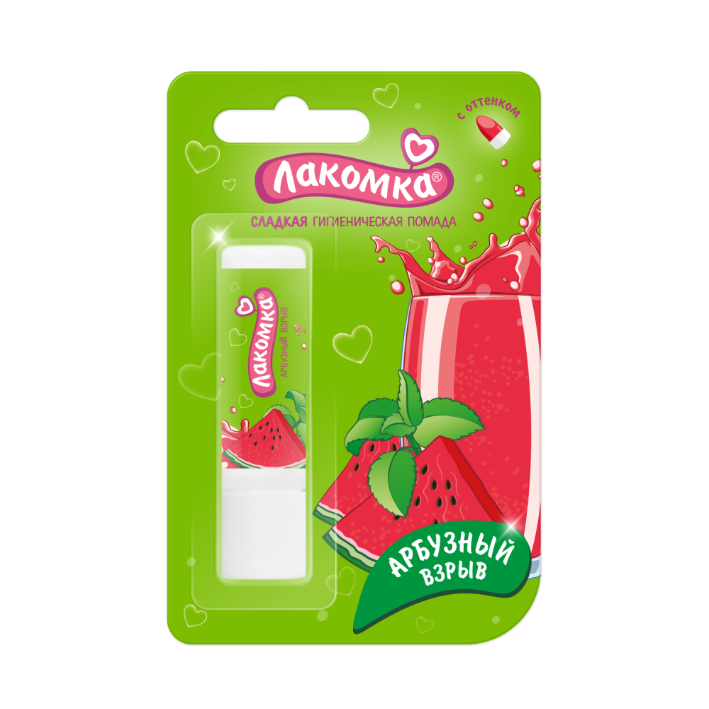 Гигиеническая помада Лакомка Арбузный взрыв 2.8г