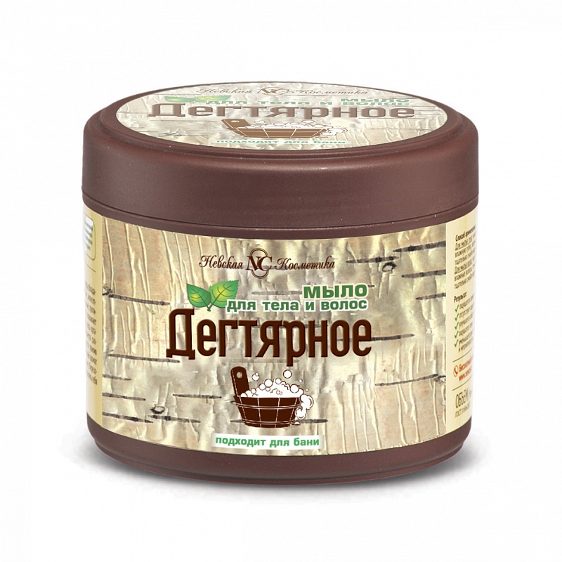 Мыло Невская Косметика дегтярное для тела и волос 300мл - купить в интернет-магазине tut-beauty.by.