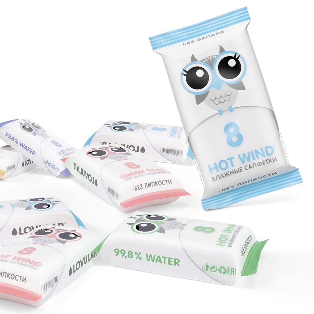 Салфетки Lovular влажные 8шт - в интернет-магазине tut-beauty.by