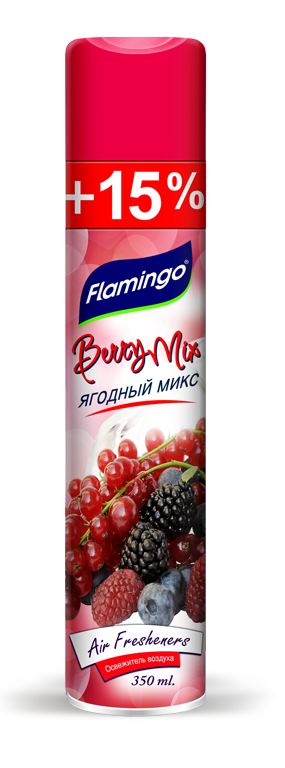 Освежитель воздуха Flamingo ягодный микс 350мл