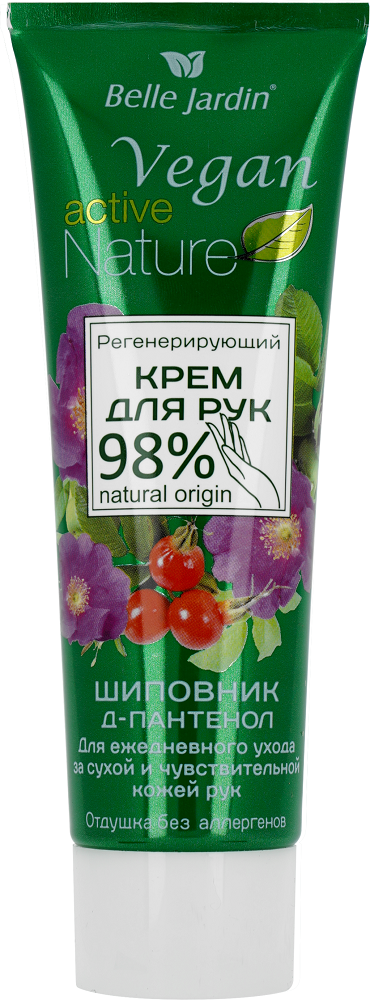 Крем для рук Belle Jardin Active Nature Vegan регенерирующий шиповник + Д-Пантенол 85мл - в интернет-магазине tut-beauty.by