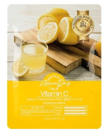 Маска для лица Grace Day тканевая с витамином С 27мл - в интернет-магазине tut-beauty.by