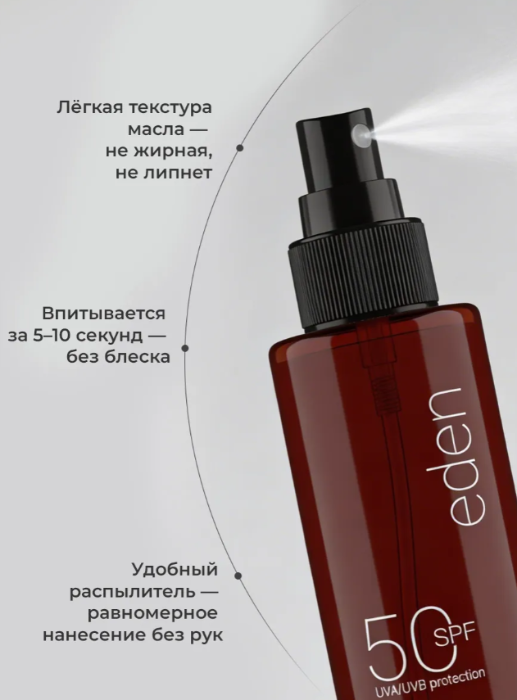 Масло для загара Eden Sun Series SPF50 150мл - в интернет-магазине tut-beauty.by