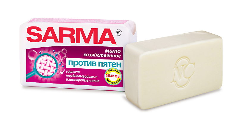 Мыло хозяйственное Сарма против пятен 140гр