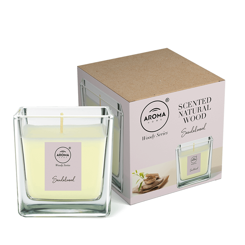 Ароматизированная свеча Aroma Home Woody Series Cande Сандал 155г р - в интернет-магазине tut-beauty.by