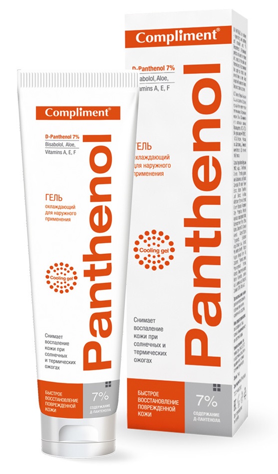 Гель для тела Compliment Panthenol охлаждающий после ожогов 75мл
