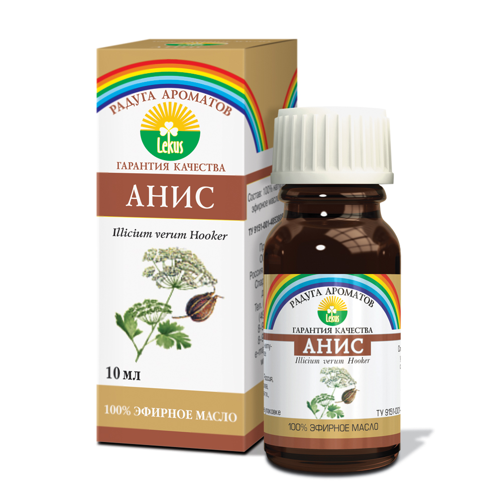 Эфирное масло Lekus анис 10мл - в интернет-магазине tut-beauty.by