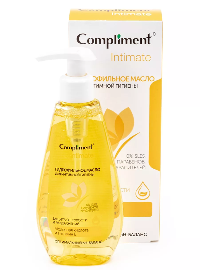 Гидрофильное масло для интимной гигиены Compliment Intimate 200мл