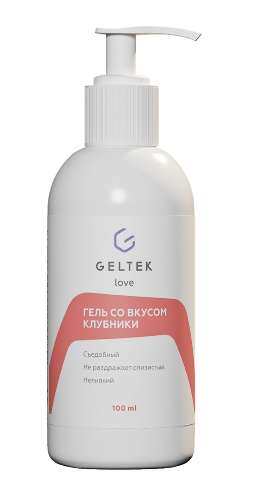 Лубрикант Geltek Love со вкусом клубники 100мл - в интернет-магазине tut-beauty.by