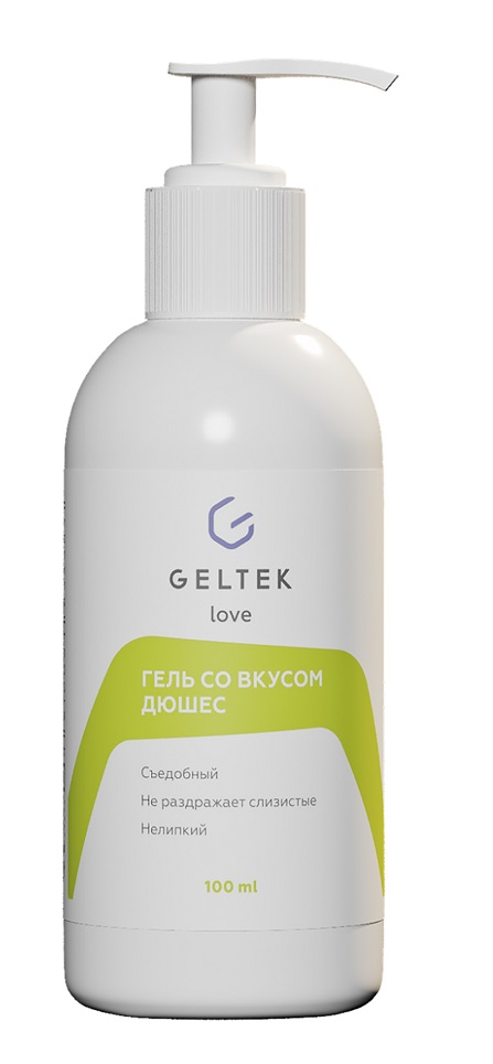 Лубрикант Geltek Love со вкусом дюшес 100мл - в интернет-магазине tut-beauty.by