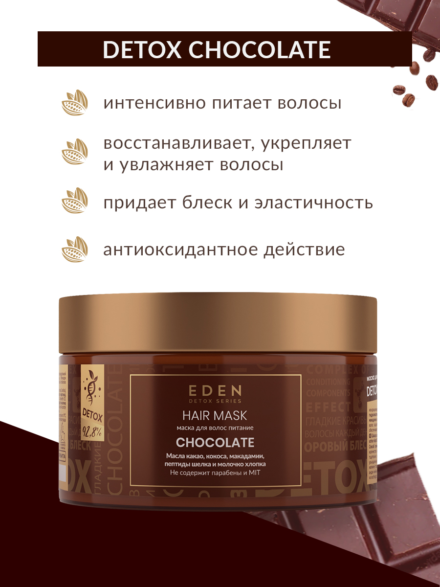 Маска для волос Eden Detox Chocolate 250мл - в интернет-магазине tut-beauty.by