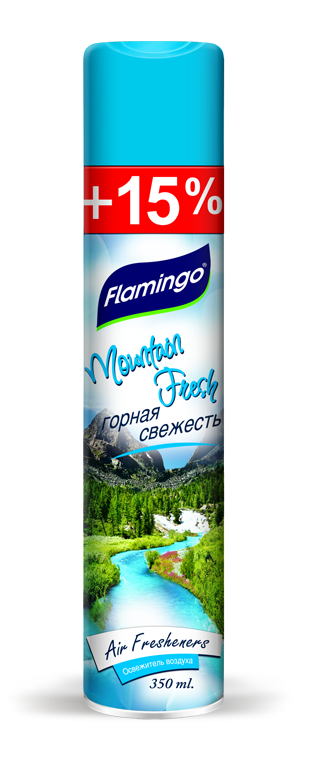 Освежитель воздуха Flamingo горная свежесть 350мл