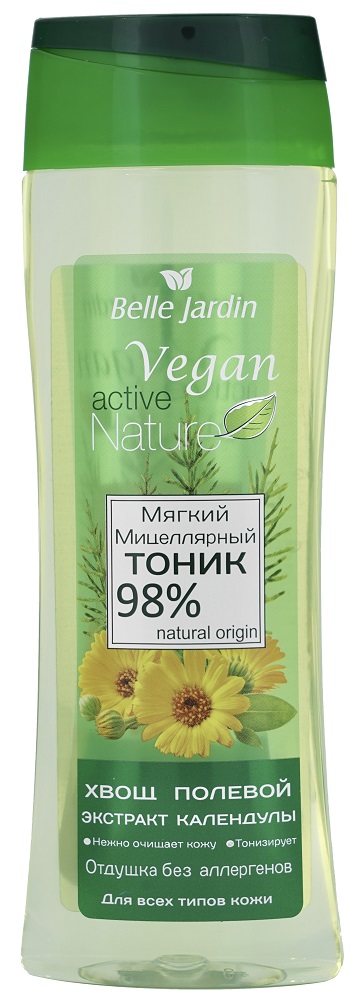Тоник для лица Belle Jardin Active Nature Vegan мягкий мицеллярный хвощ полевой + экстракт календулы 250мл