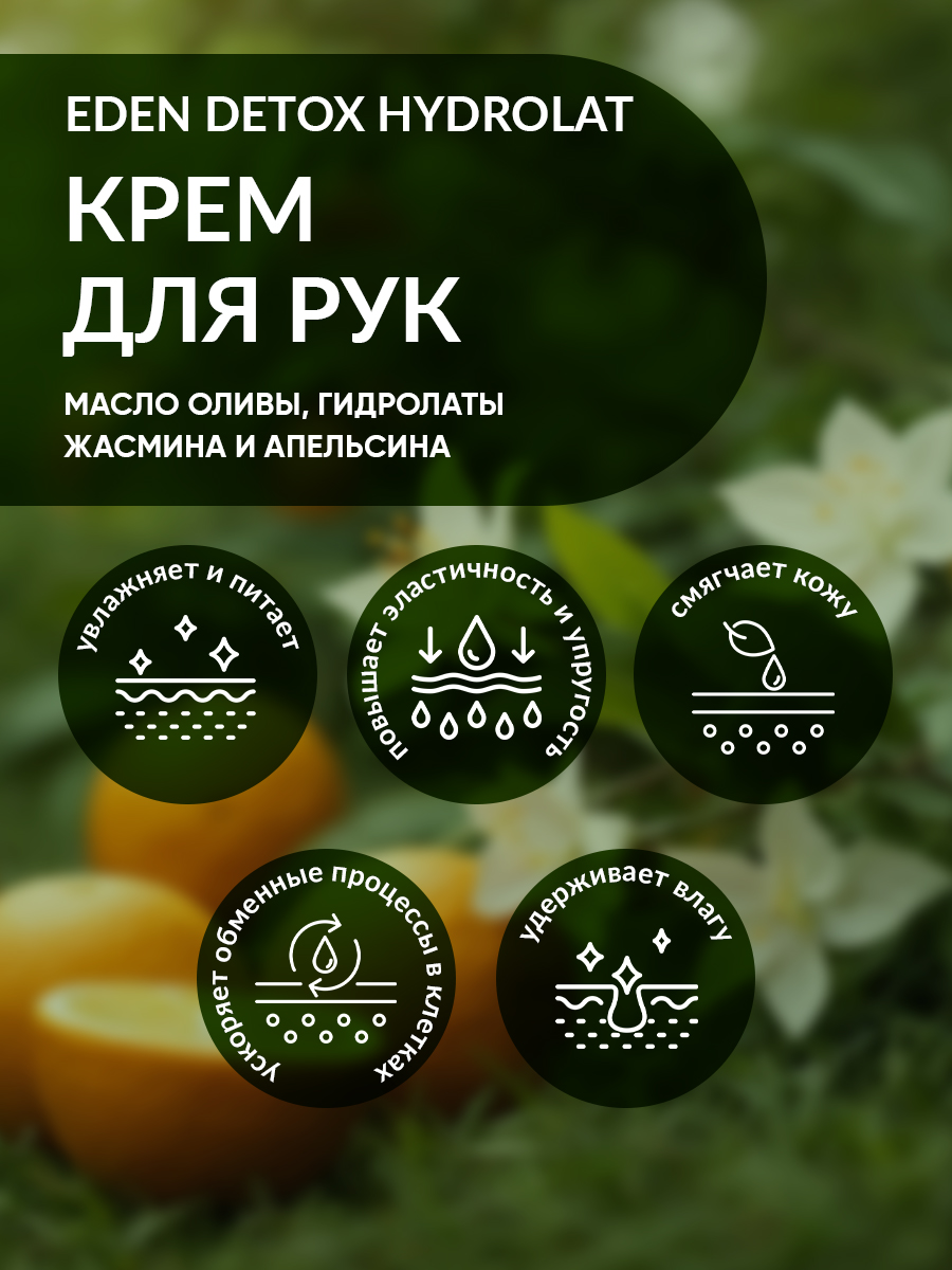 Крем для рук EDEN DETOX Hydrolat 50мл - в интернет-магазине tut-beauty.by