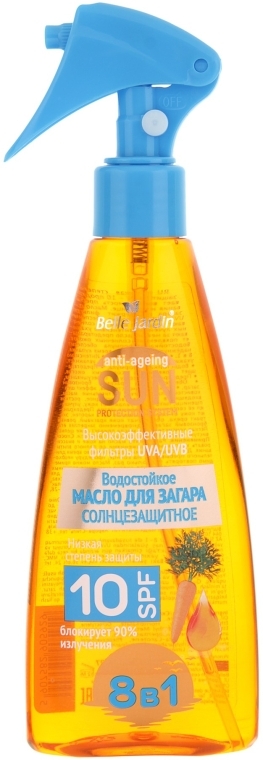 Масло для тела Belle Jardin Sun SPF10 для загара 180мл